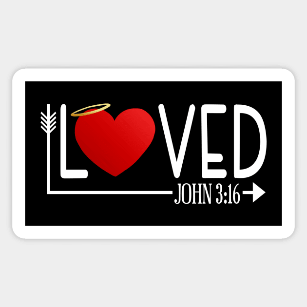 Inspirational Loved Bible Verse Valentine's Day Quote Sticker by Jasmine Anderson